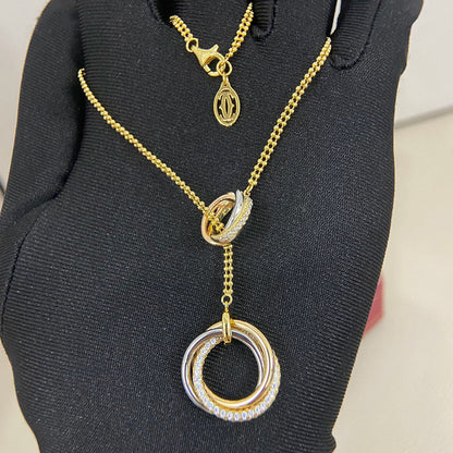 [OrnoraJewelry]TRINITY DIAMONDS NECKLACE