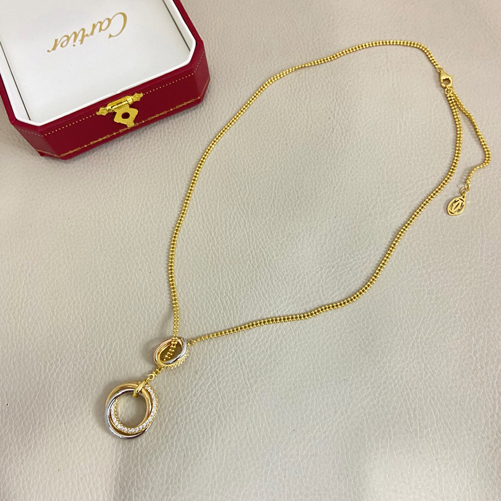 [OrnoraJewelry]TRINITY DIAMONDS NECKLACE