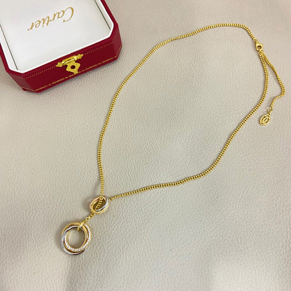 [OrnoraJewelry]TRINITY DIAMONDS NECKLACE