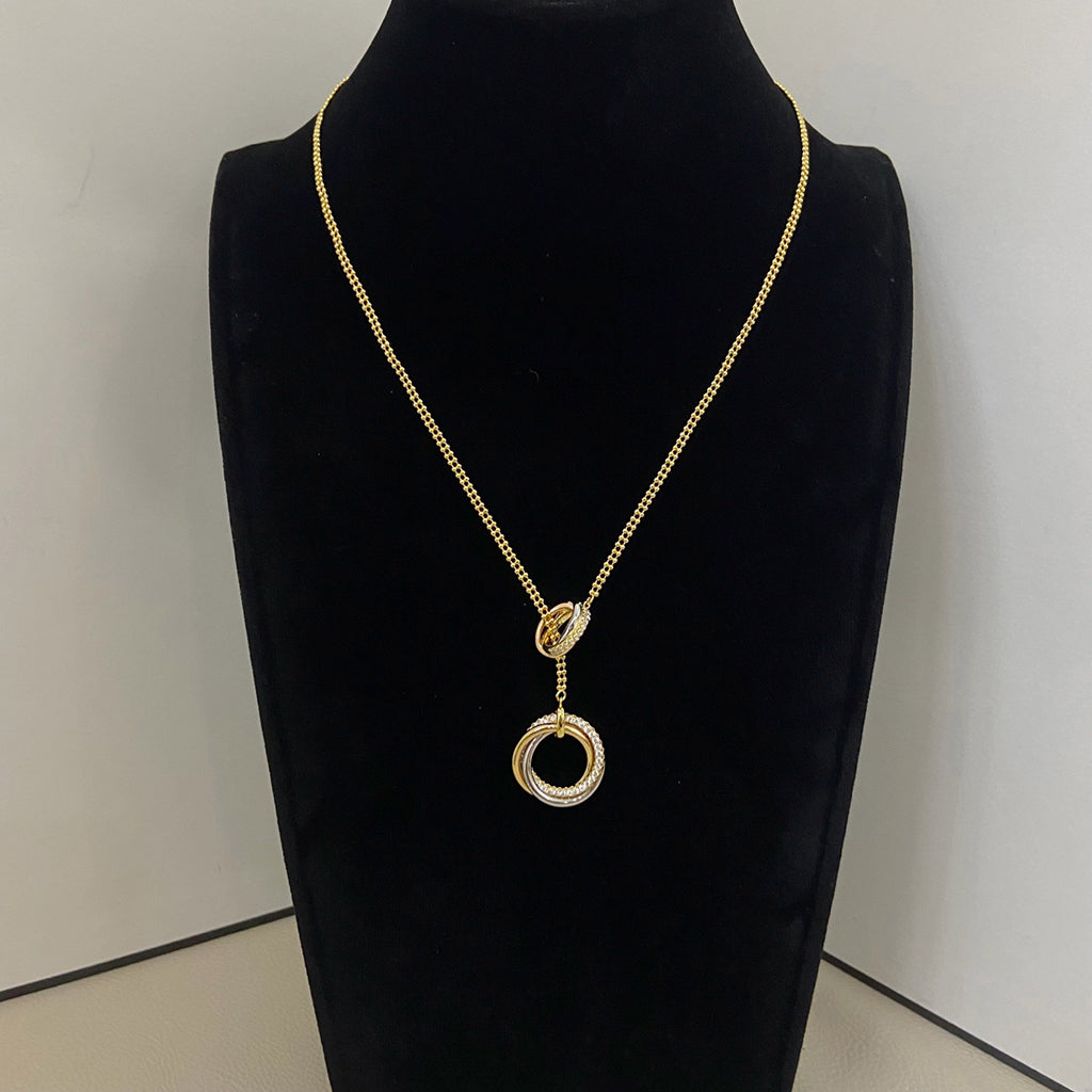 [OrnoraJewelry]TRINITY DIAMONDS NECKLACE