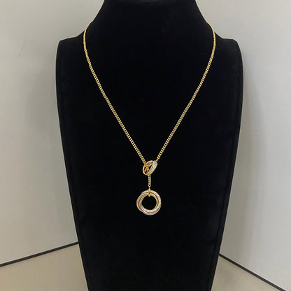 [OrnoraJewelry]TRINITY DIAMONDS NECKLACE