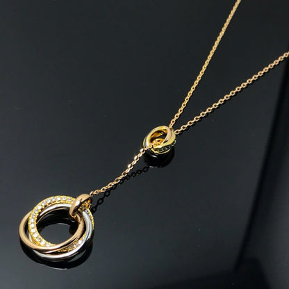[OrnoraJewelry]TRINITY DIAMONDS NECKLACE