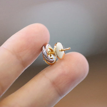 [OrnoraJewelry]TRINITY STUD DIAMOND EARRINGS