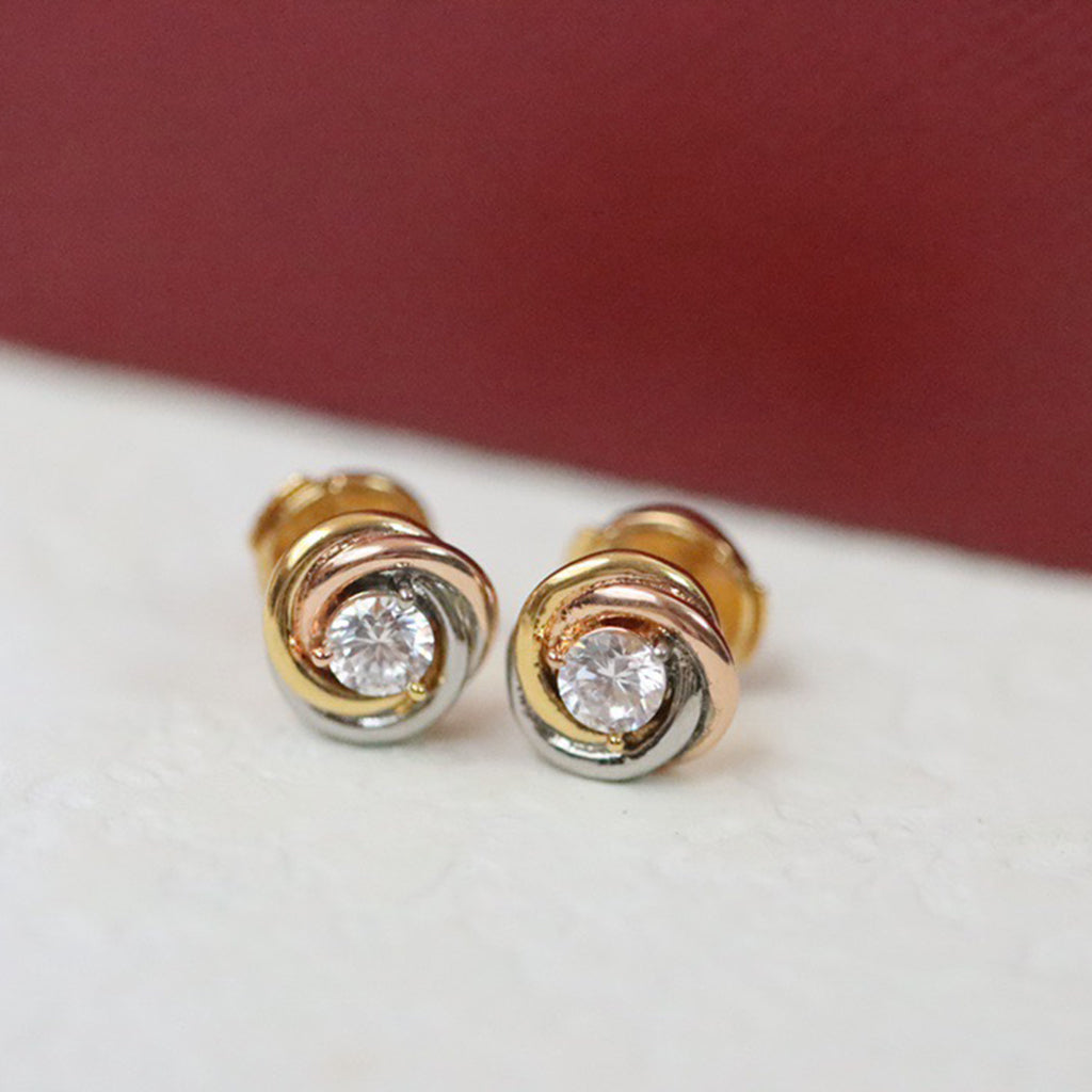 [OrnoraJewelry]TRINITY STUD DIAMOND EARRINGS