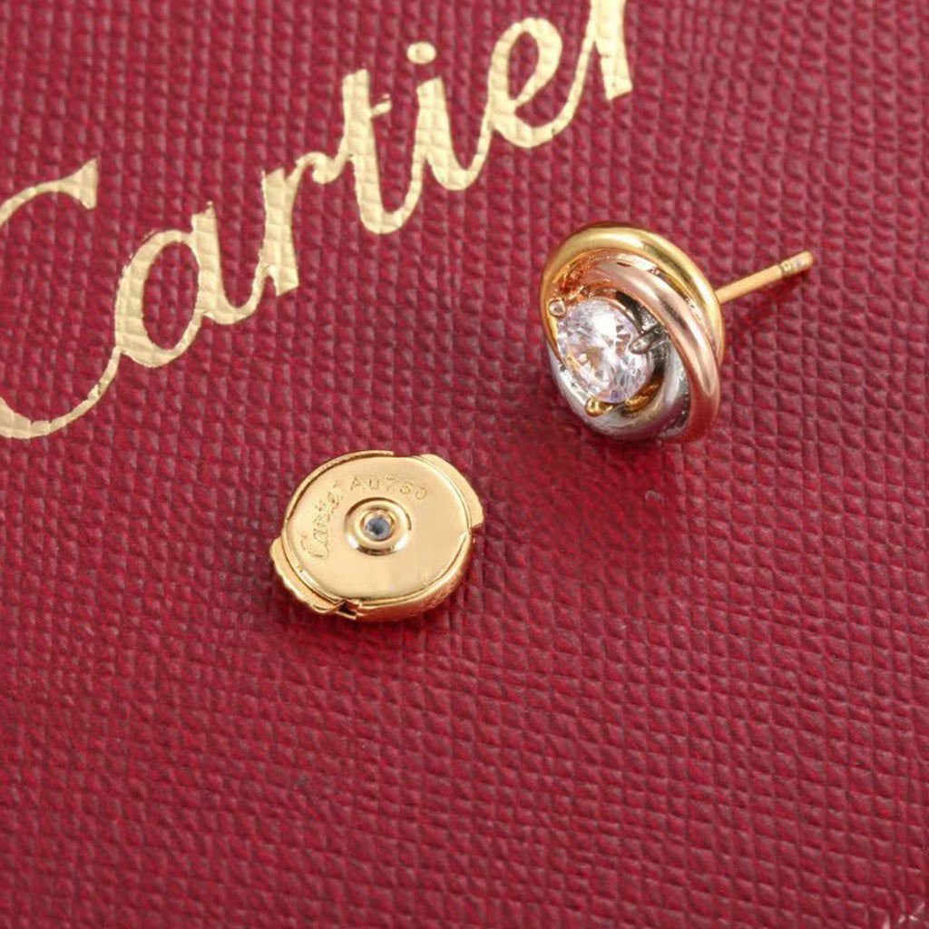 [OrnoraJewelry]TRINITY STUD DIAMOND EARRINGS