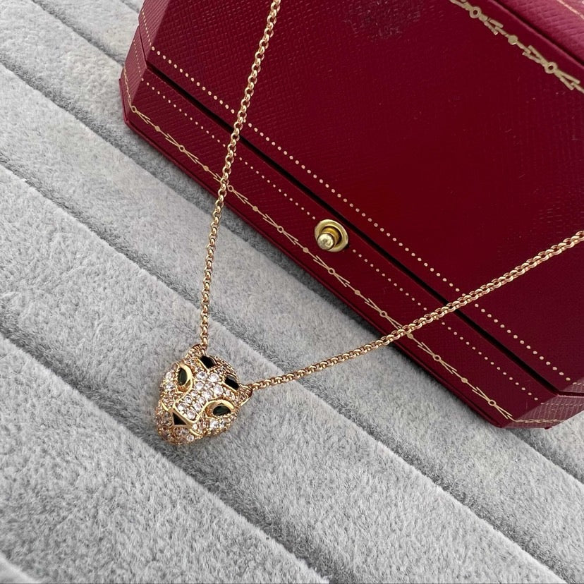 [OrnoraJewelry]PANTHERE FULL DIAMOND NECKLACE