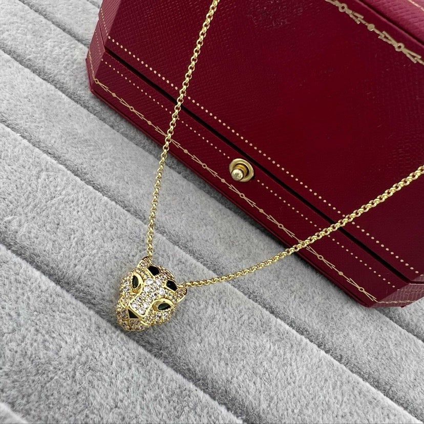 [OrnoraJewelry]PANTHERE FULL DIAMOND NECKLACE