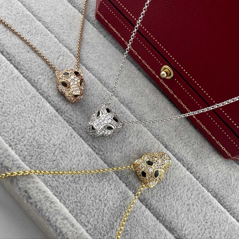[OrnoraJewelry]PANTHERE FULL DIAMOND NECKLACE