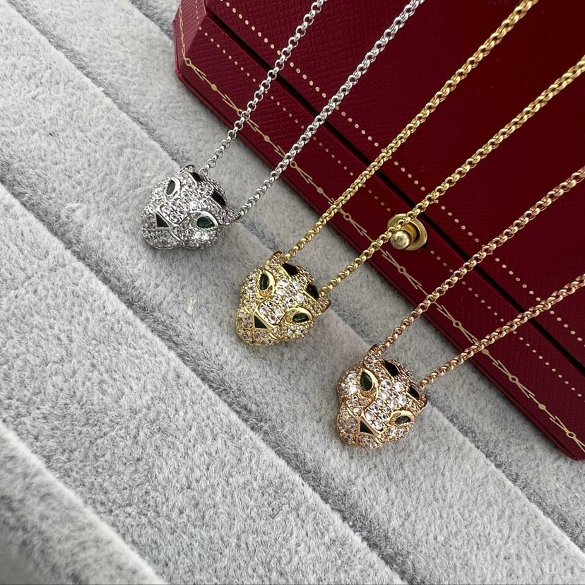 [OrnoraJewelry]PANTHERE FULL DIAMOND NECKLACE