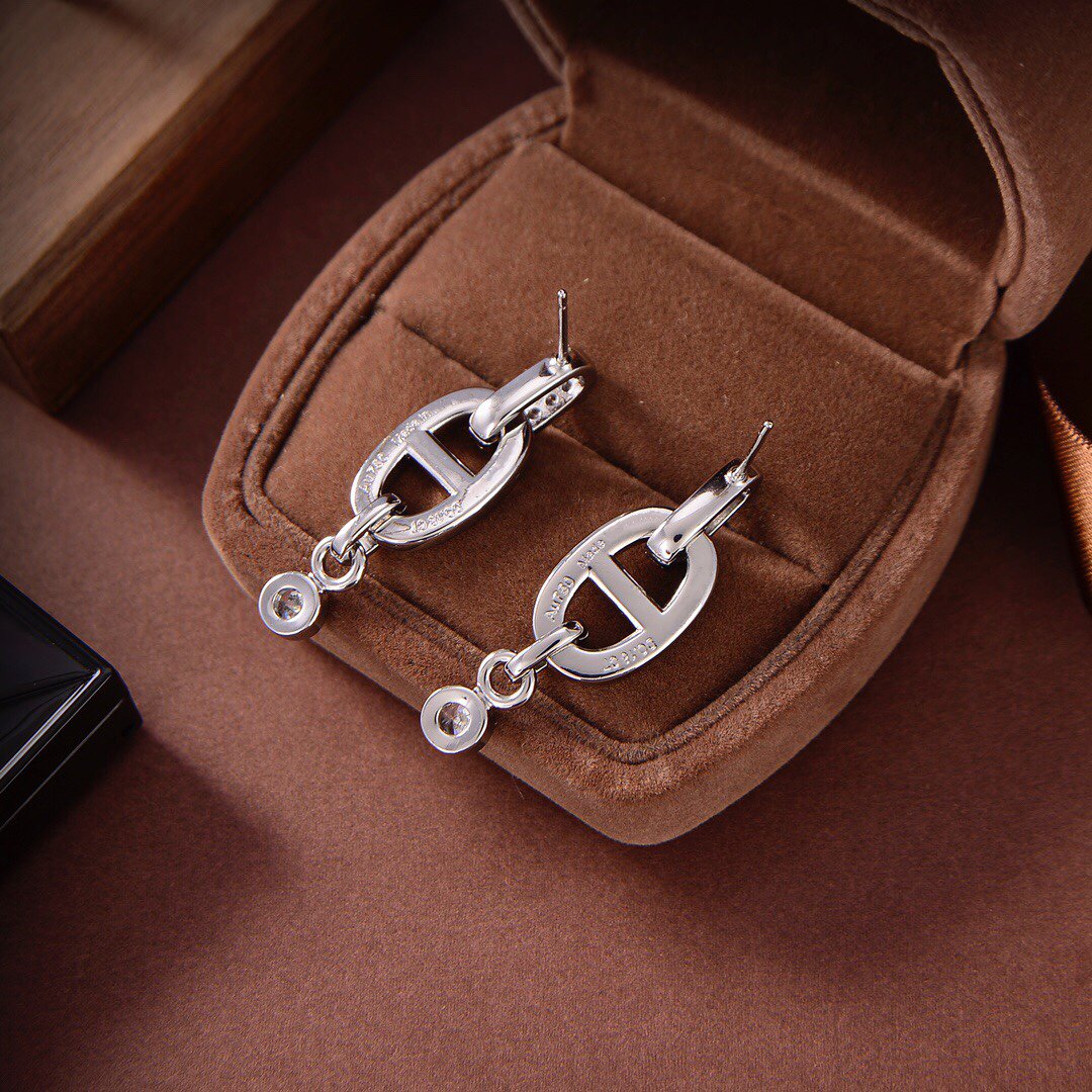 [OrnoraJewelry]HM CHAINE DIAMOND EARRINGS