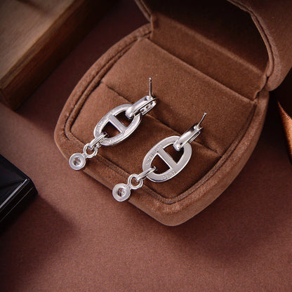 [OrnoraJewelry]HM CHAINE DIAMOND EARRINGS