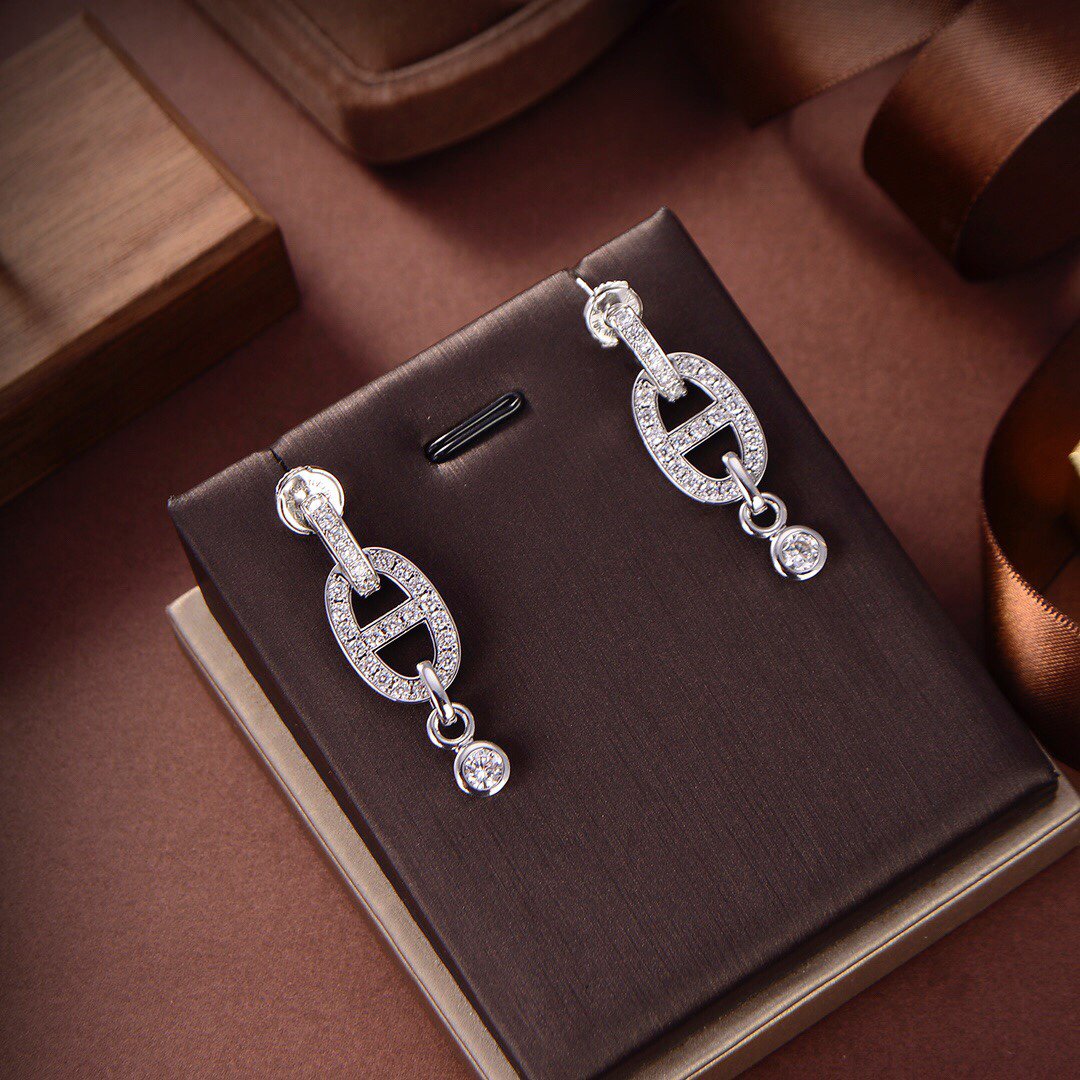 [OrnoraJewelry]HM CHAINE DIAMOND EARRINGS