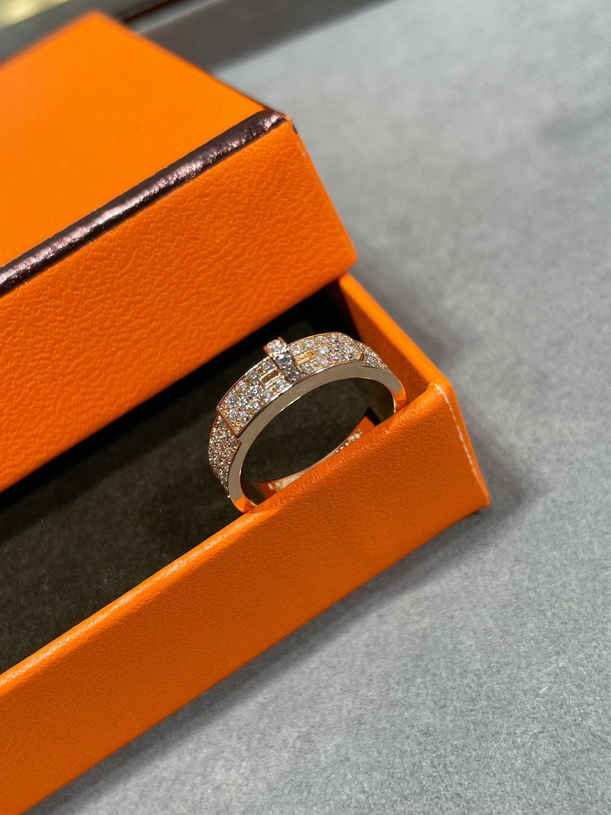 [OrnoraJewelry]KELLY PINK GOLD DIAMOND RING