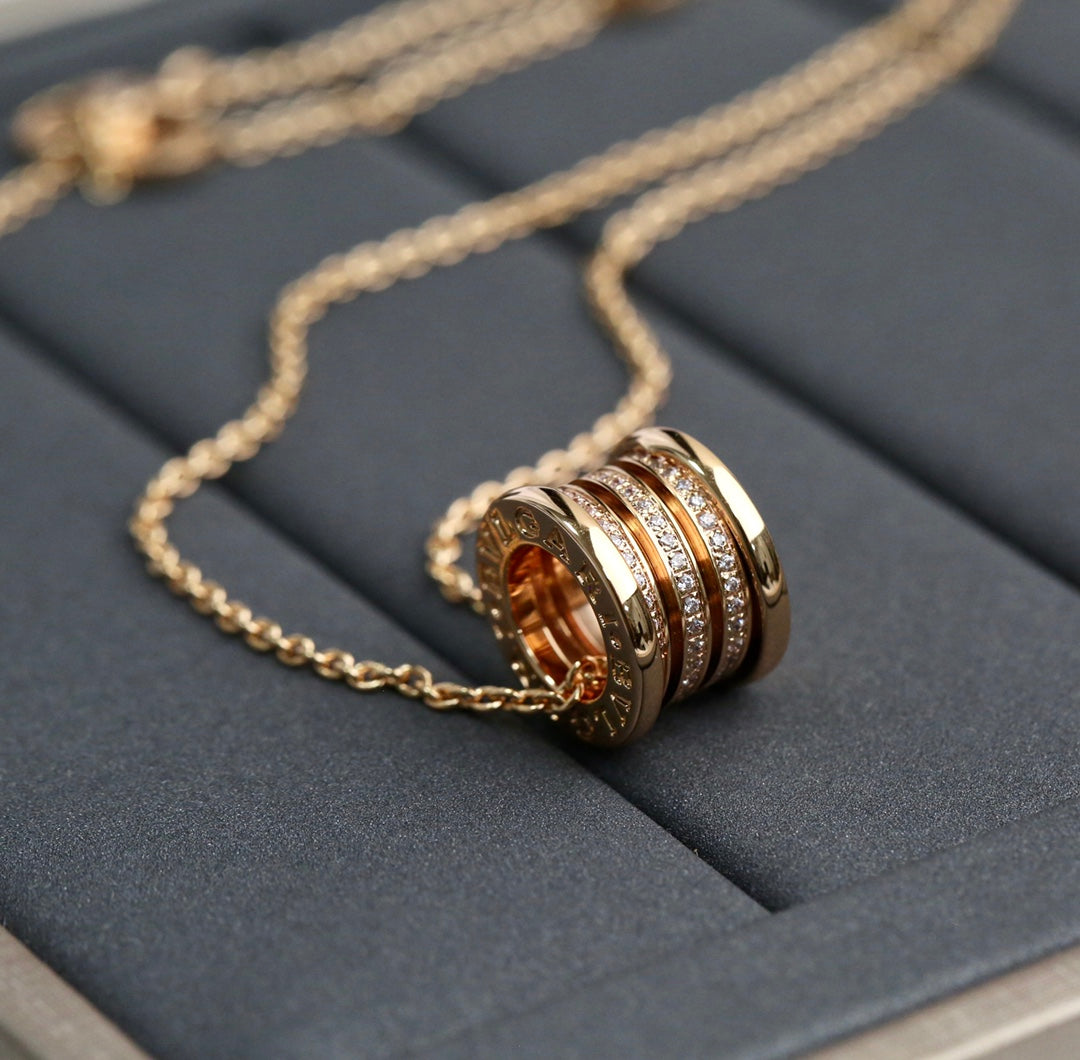 [OrnoraJewelry]ZERO 1 PINK GOLD DIAMOND NECKLACE