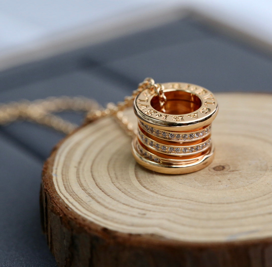 [OrnoraJewelry]ZERO 1 PINK GOLD DIAMOND NECKLACE