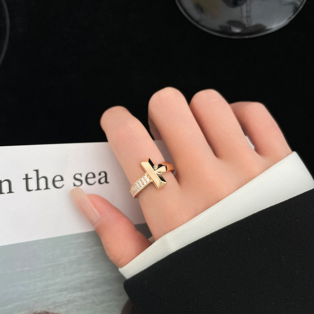 [Ornora Jewelry]T WIDE DIAMOND RING