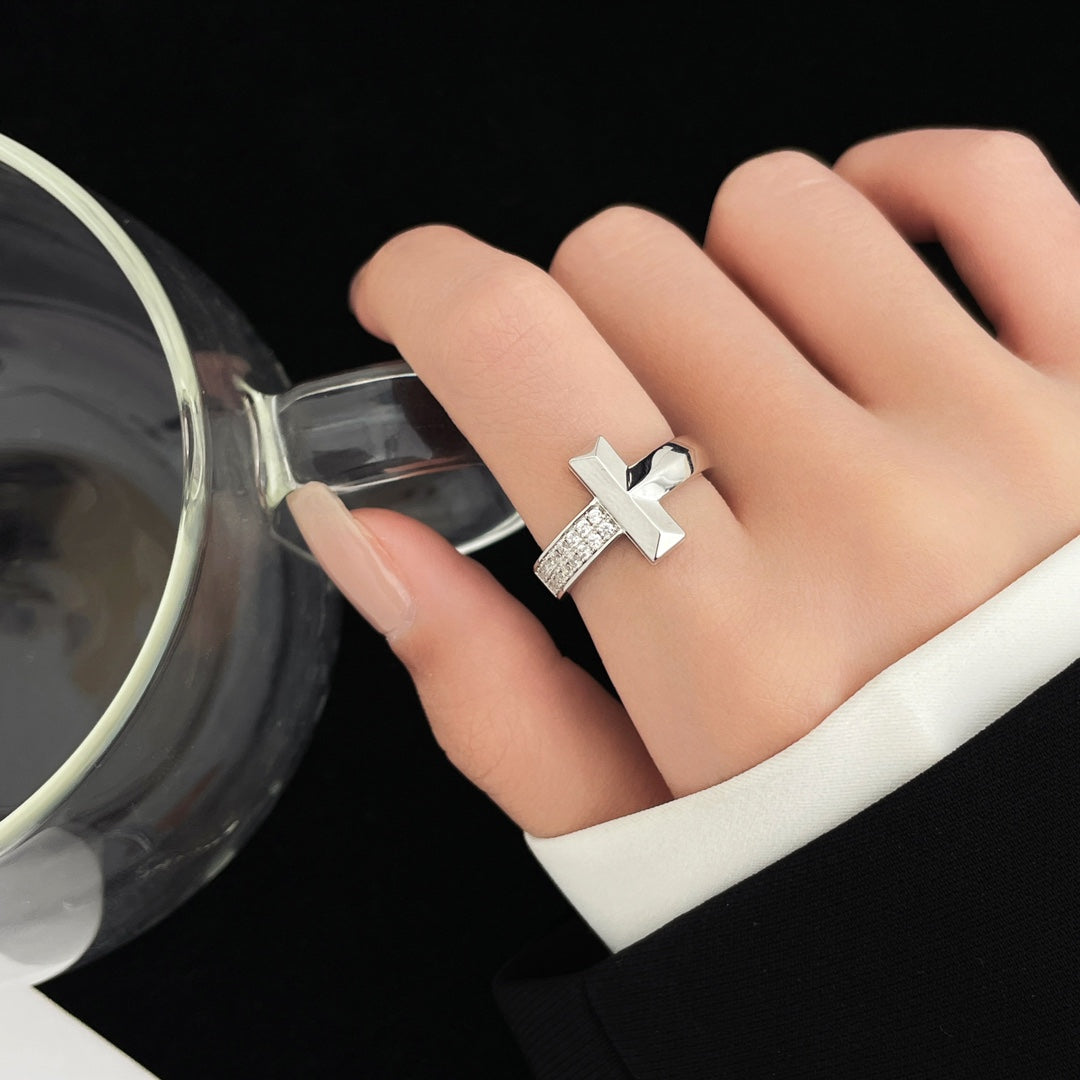 [Ornora Jewelry]T WIDE DIAMOND RING