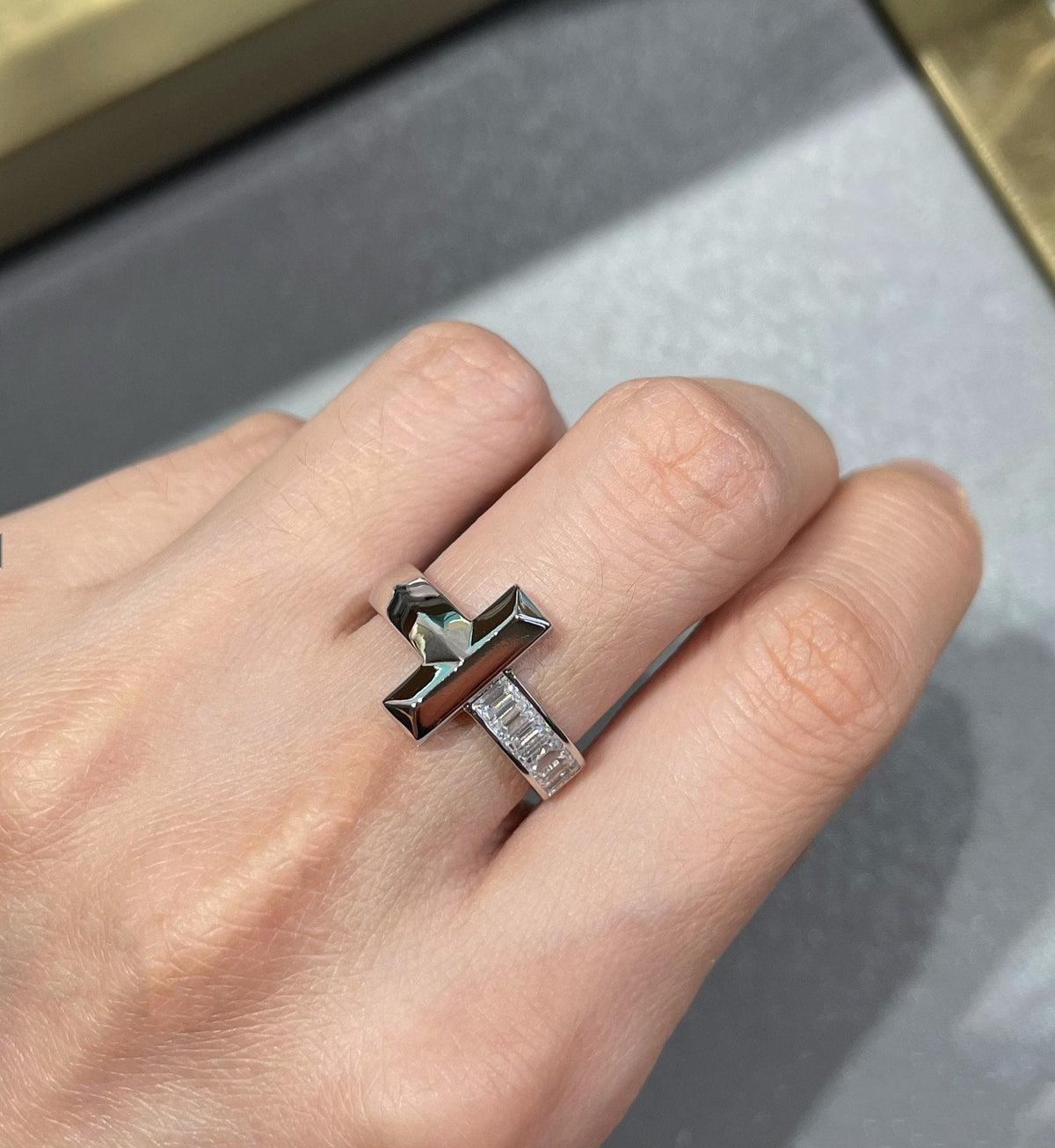 [Ornora Jewelry]T1 WIDE 4.5MM DIAMOND RING