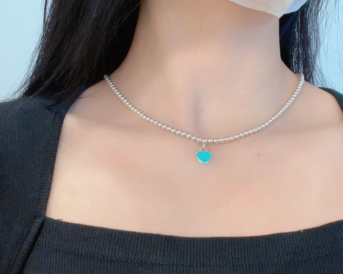 [Ornora Jewelry]RETURN TO TIF SILVER BEAD NECKLACE