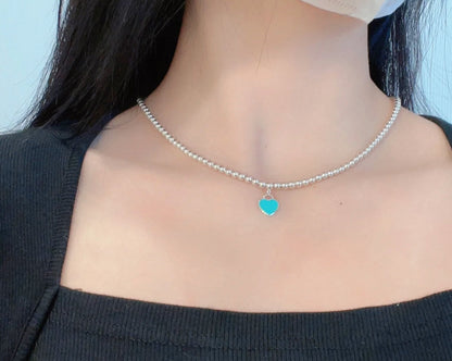 [Ornora Jewelry]RETURN TO TIF SILVER BEAD NECKLACE