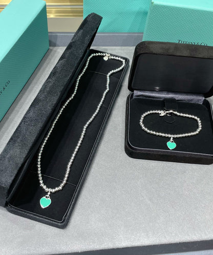 [Ornora Jewelry]RETURN TO TIF SILVER BEAD NECKLACE