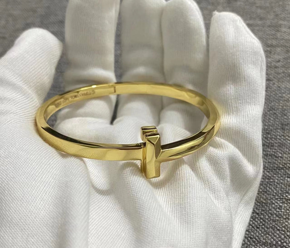[Ornora Jewelry]T1 WIDE HINGED BANGLE BRACELET