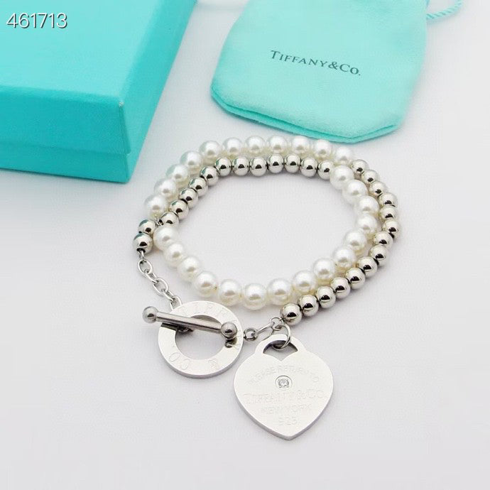 [Ornora Jewelry]RETURN TO TIF HEART TAF BEAD PEARL BRACELET