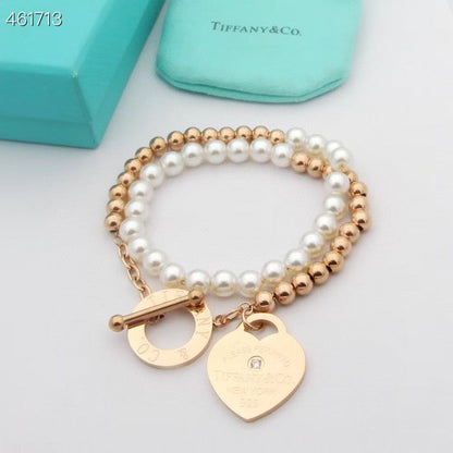 [Ornora Jewelry]RETURN TO TIF HEART TAF BEAD PEARL BRACELET