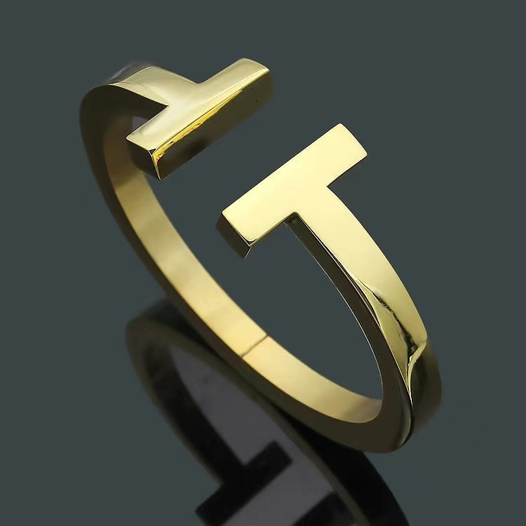 [Ornora Jewelry]T SQUARE OPEN BRACELET