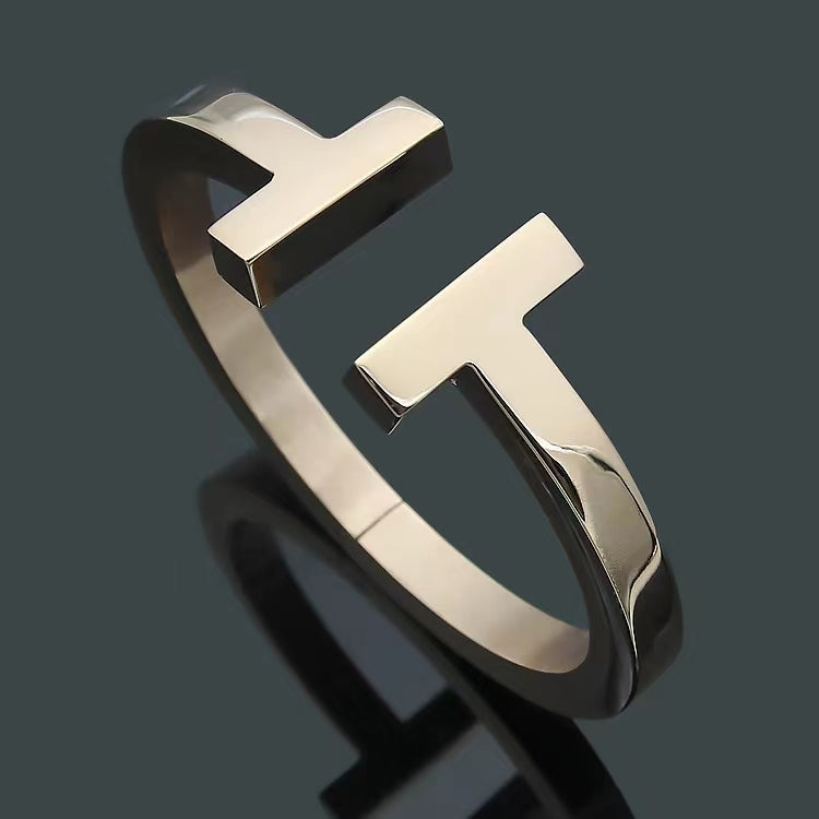 [Ornora Jewelry]T SQUARE OPEN BRACELET