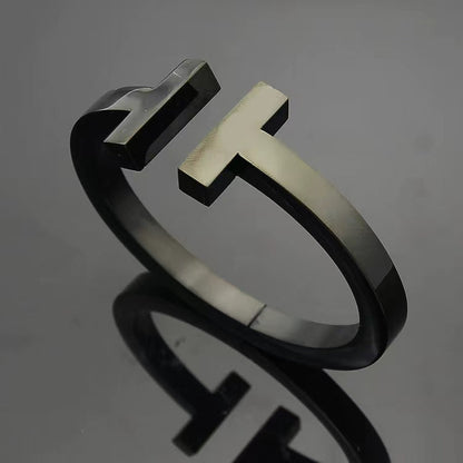 [Ornora Jewelry]T SQUARE OPEN BRACELET