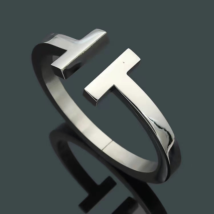 [Ornora Jewelry]T SQUARE OPEN BRACELET