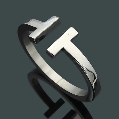 [Ornora Jewelry]T SQUARE OPEN BRACELET