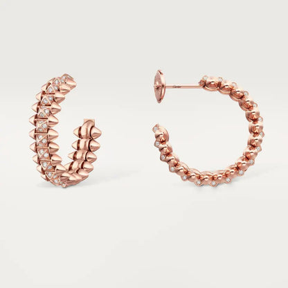 [OrnoraJewelry]CLASH 6.4MM FULL DIAMOND SMALL EARRINGS