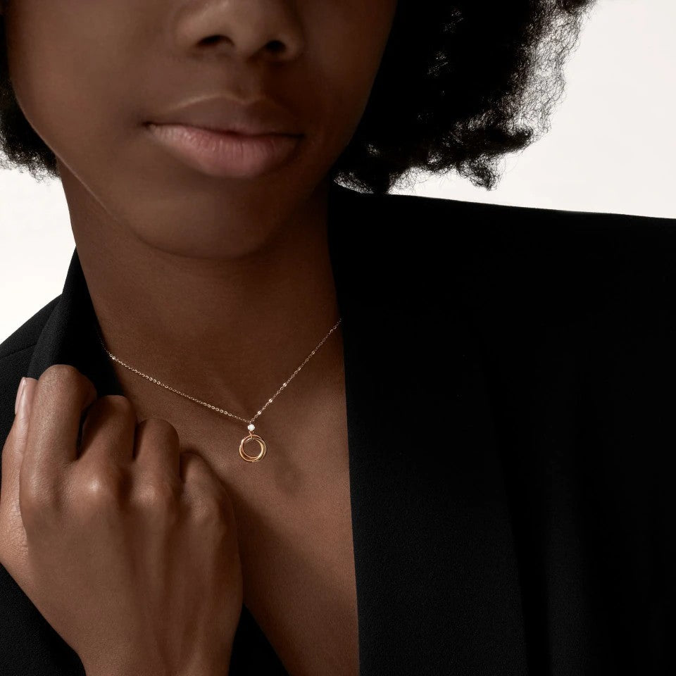 [OrnoraJewelry]TRINITY  NECKLACE 1 DIAMOND