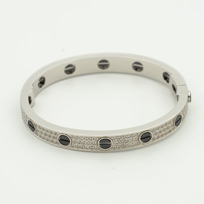 [OrnoraJewelry]LOVE BRACELET 6.1MM DIAMOND-PAVED CERAMIC