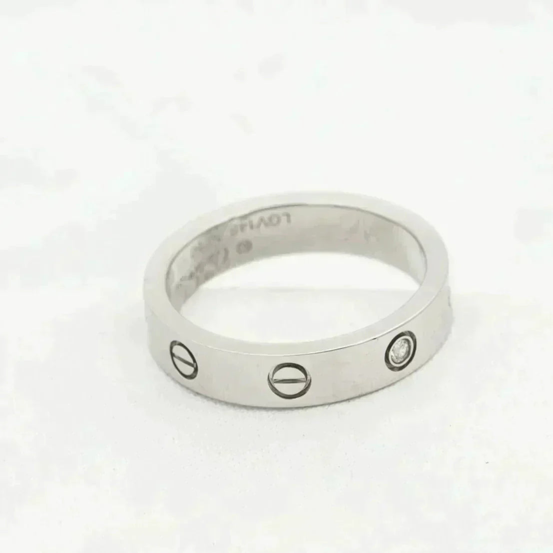 [OrnoraJewelry]LOVE RING 4MM 1 DIAMOND SILVER