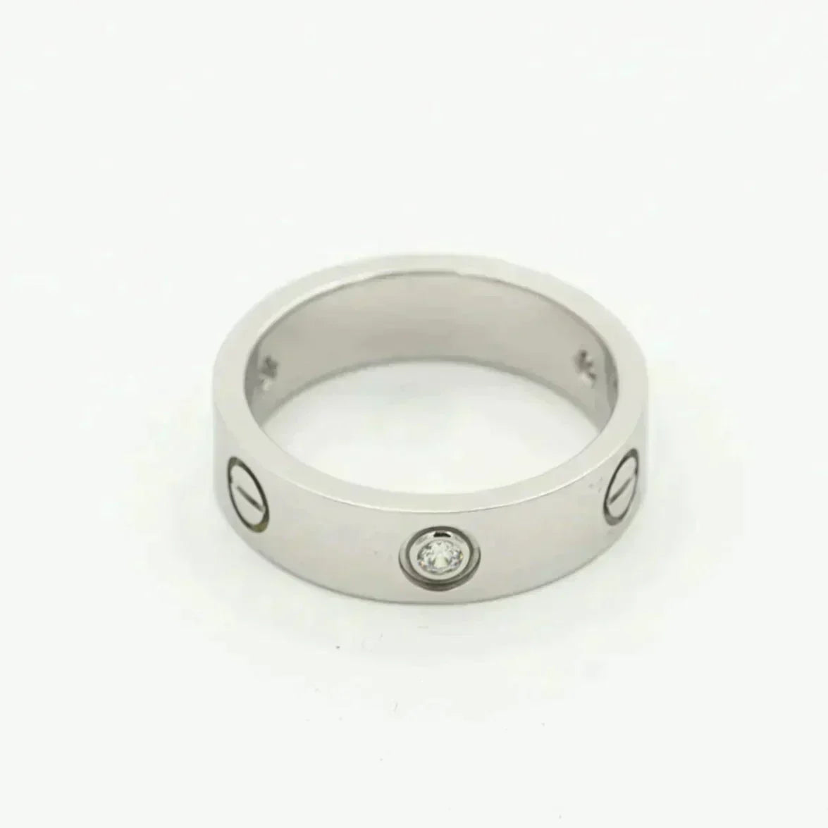 [OrnoraJewelry]LOVE RING 5.5MM 3 DIAMONDS SILVER