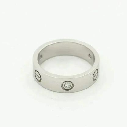 [OrnoraJewelry]LOVE RING 5.5MM 3 DIAMONDS SILVER