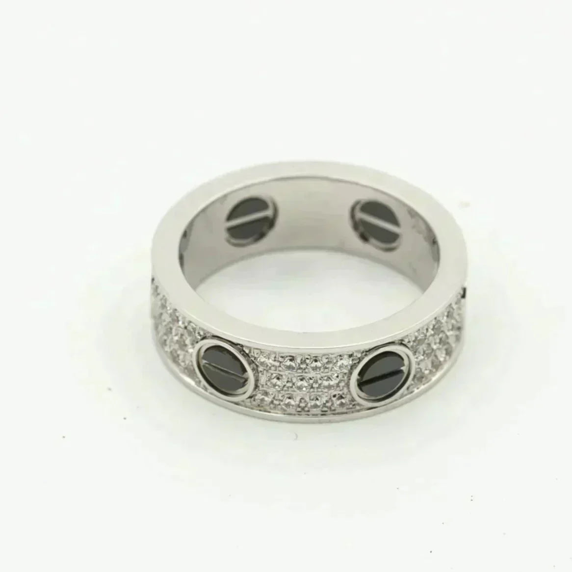 [OrnoraJewelry]LOVE RING 5.5MM DIAMONDS PAVED CERAMIC