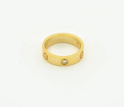 [OrnoraJewelry]LOVE RING 4MM 1 DIAMOND GOLD