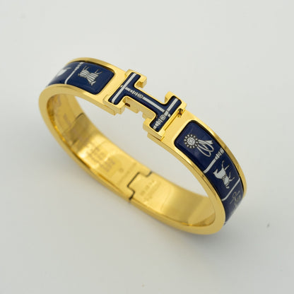[OrnoraJewelry]H BRACELET BLUE CERAMIC