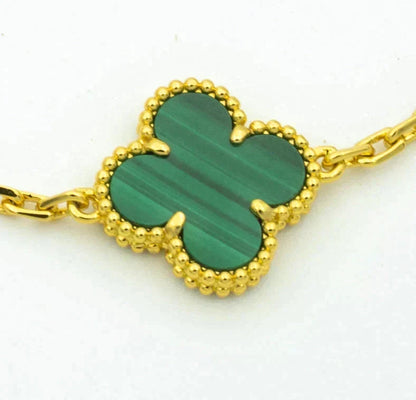 [OrnoraJewelry] CLOVER 5 MOTIF MALACHITE BRACELET COLLECTION