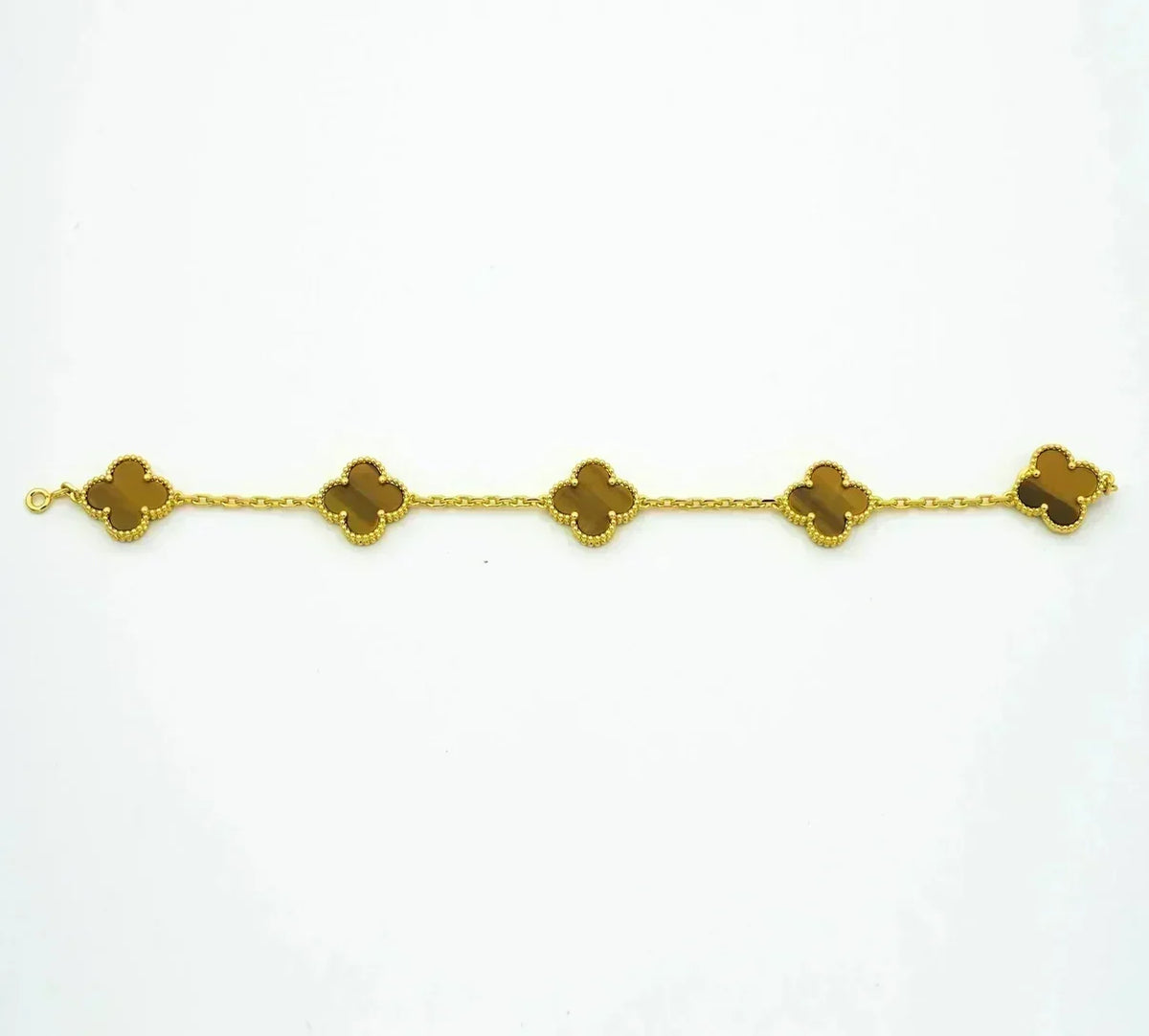 [OrnoraJewelry] CLOVER 5 MOTIFS TIGER EYE BRACELET COLLECTION