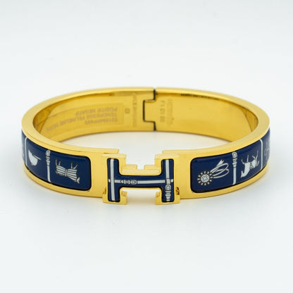 [OrnoraJewelry]H BRACELET BLUE CERAMIC