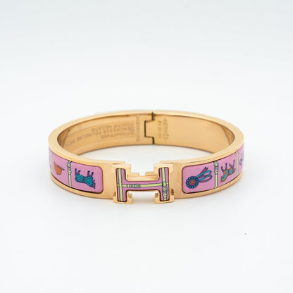 [OrnoraJewelry]H PINK GOLD BRACELET PINK CERAMIC