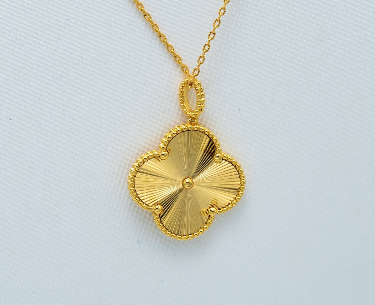 [OrnoraJewelry]CLOVER 25MM PEDANT NECKLACE GOLD