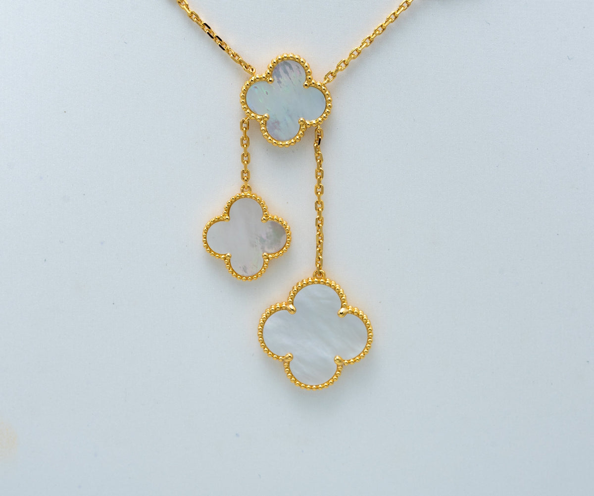 [OrnoraJewelry]CLOVER MOTHER OF PEARL NECKLACE 6 MOTIF