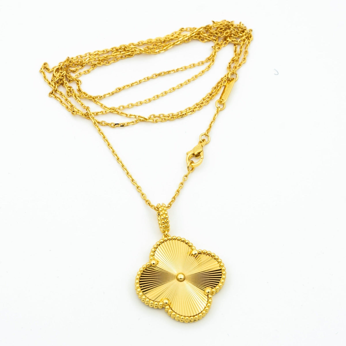 [OrnoraJewelry]CLOVER 25MM PEDANT NECKLACE GOLD