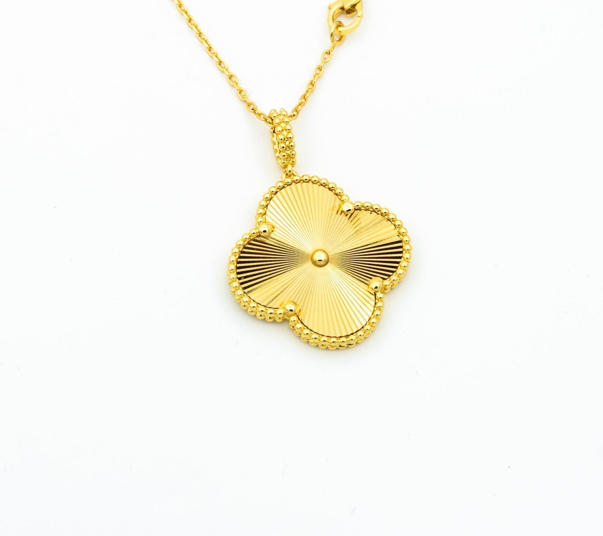 [OrnoraJewelry]CLOVER 25MM PEDANT NECKLACE GOLD